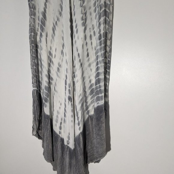 Embroidered Tie Dye Cover Up Grey White Size One Size - Picture 7 of 7